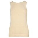 Theory Knitted Sleeveless Top in Beige Cotton
