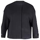 Burberry Cropped-Jacke aus schwarzer Wolle