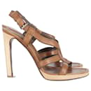 Prada Strappy Sandals in Brown Leather