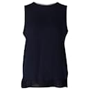 Theory Tank Top in Navy Blue Silk 