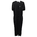 Cami NYC Gathered Puff Sleeve Jumpsuit in Black Silk  - Autre Marque