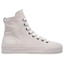 Raven Sneakers in White Leather - Ann Demeulemeester