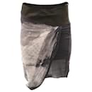 Helmut Lang Draped Skirt in Grey Modal