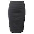 Diane Von Furstenberg Knee Length Pencil Skirt in Black Cotton