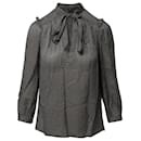Blusa de seda negra con lunares y lazo en el cuello de Marc by Marc Jacobs