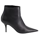 Balenciaga Pointed Ankle Boots in Black Leather