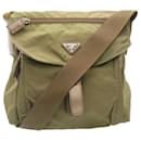 PRADA Shoulder Bag Nylon Khaki Auth ar6114 - Prada
