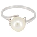 MIKIMOTO ring with Akoya Pearl 7,9 mm in solid white gold 14K - Mikimoto