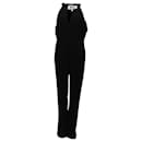 Diane Von Furstenberg Striped Blazer and Pants jumpsuit Black Triacetate