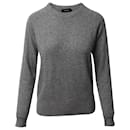 Theory Crew Neck Sweater in Grey Cashmere