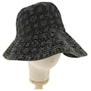 LOUIS VUITTON Monogram Denim Chapo Hat Black N80207 LV Auth bs2468 - Louis Vuitton