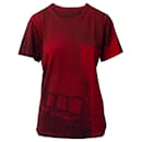 Balenciaga Printed Short Sleeve T-Shirt in Red Cotton