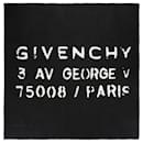 Givenchy Address Logo Print Silk Scarf