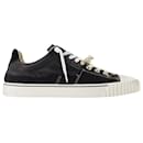 Replica Low Top Sneakers in Black Leather - Maison Martin Margiela
