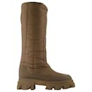 Tall Puffer Boots in Khaki Poly - Autre Marque