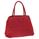 PRADA Hand Bag Nylon Red Auth fm1760 - Prada