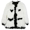 CHANEL Fall 1994 Black & White Faux Fur Coat - Chanel