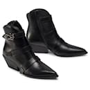 Furla leather West ankle boots in black size 37