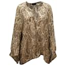 Nili Lotan Paisley-Print-Bluse aus brauner Seide