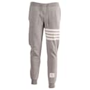 Thom Browne 4-Pantalon de survêtement Bar Stripe en coton gris