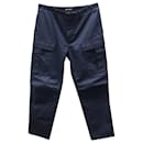 Pantalon Cargo Balenciaga en Coton Bleu Marine