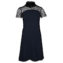 Sandro Paris Beria Kleid aus marineblauem Polyester