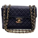 Black Quilted Leather Jumbo Classic Flap 2.55 shoulder bag - Chanel