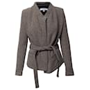 Iro Awa Wrap Jacket in Grey Wool