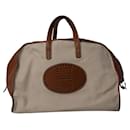 Hermes Feu2dou Toile Travel Bag in Beige Canvas - Hermès