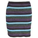 Miu Miu Mini-jupe en maille scintillante en viscose multicolore