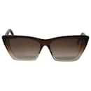 Saint Laurent Cat Eye Sunglasses in Brown Acetate
