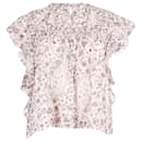 Isabel Marant Etoile Layona Floral Print Blouse in Multicolor Cotton 
