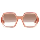 Celine Octagon Polarized Sunglasses in Peach Acetate  - Céline