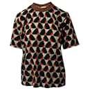 Marni Printed Short Sleeve Blouse in Multicolor Cotton 