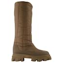 Tall Puffer Boots in Khaki Poly - Autre Marque