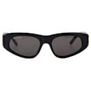 Bb0095S Sunglasses - Balenciaga  - Black/Gold/Grey - Acetate
