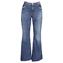 Victoria Beckham Jeans Flare Hem em Jeans de Algodão Azul