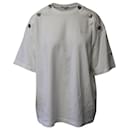 Alexander McQueen Button Embellished T-shirt in White Cotton - Alexander Mcqueen