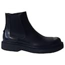 Neil Barrett Metal Toe Chelsea Boots in Black Vitello Calfskin Leather