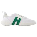 3R Allacciato H Sneakers in White Leather - Hogan