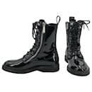 Balmain boots in black patent leather with zip