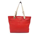 Michael Kors leather tote bag in red