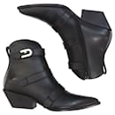 Furla West leather ankle boots in black Size 37