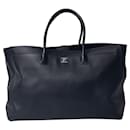 Chanel Cerf Executive Tote Bag in Black Calfskin Leather