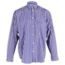 Balenciaga Oversized Stripe Shirt in Blue Cotton