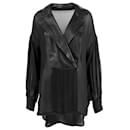 Black Leather Blouse - Gaetano Navarra