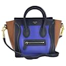 Celine Nano Luggage Tote Leather Satchel Blue  - 10's - Céline