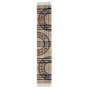 Burberry Plaid Cashmere Fringed Scarf