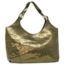 FENDI Zucchino Canvas Sac à bandoulière Gold Auth rd3399 - Fendi