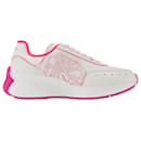 Sneakers in White/Pink Leather - Alexander Mcqueen
